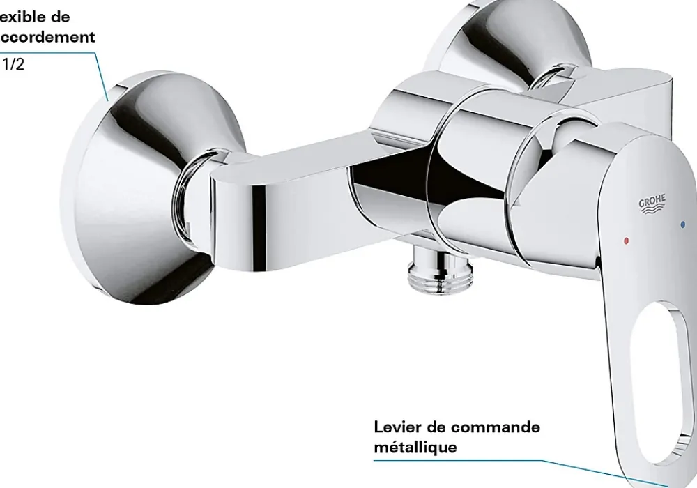 Robinet De Douche|Grohe BauLoop mitigeur douche mural 23340000