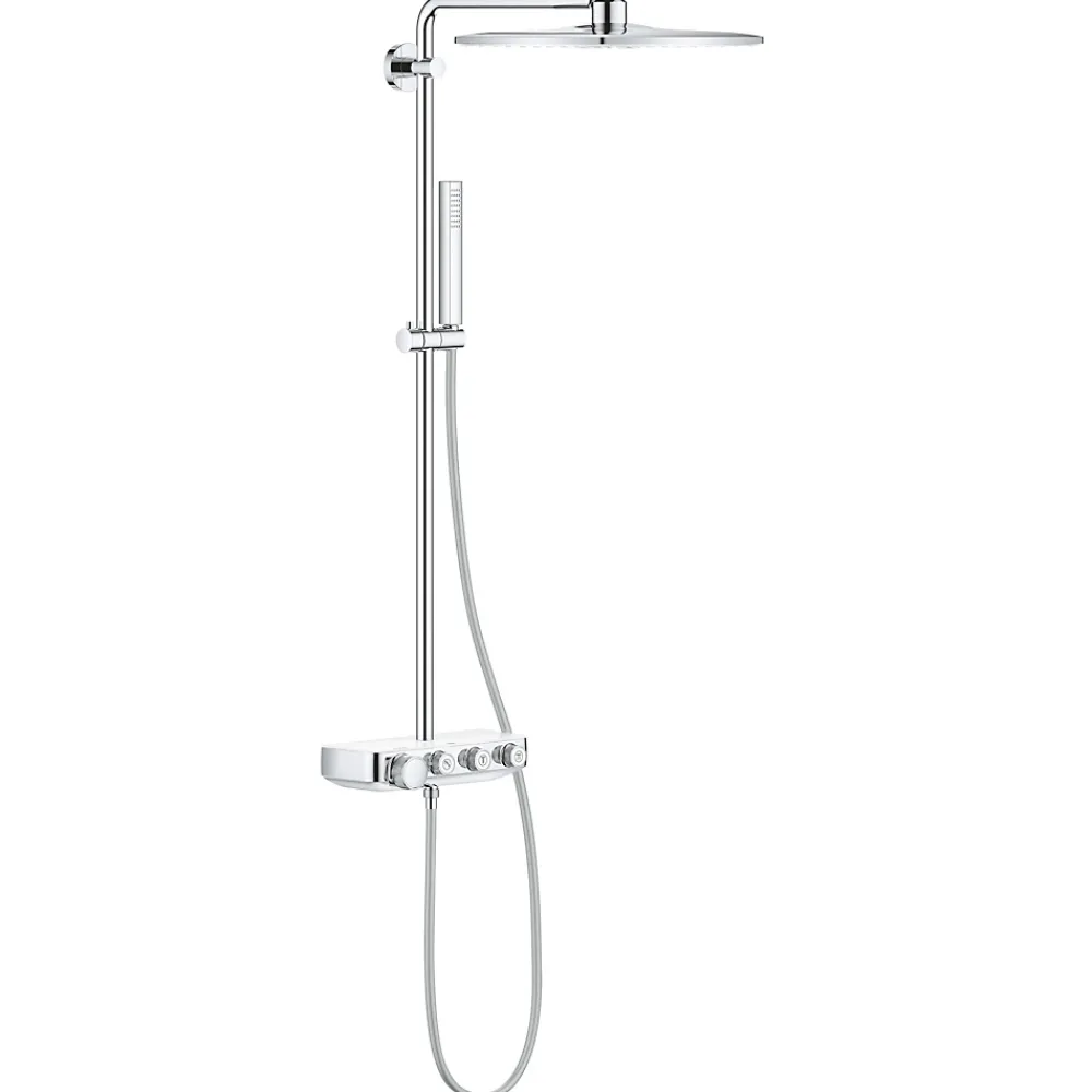 Grohe Colonne de douche avec mitigeur thermostatique Blanc Euphoria SmartControl System 310 Cube Duo 26508LS0