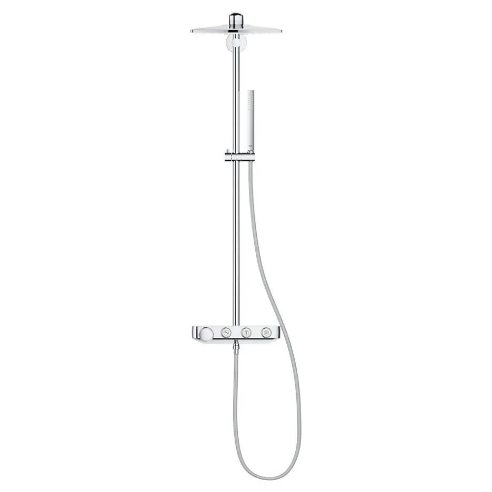 Grohe Colonne de douche avec mitigeur thermostatique Blanc Euphoria SmartControl System 310 Cube Duo 26508LS0