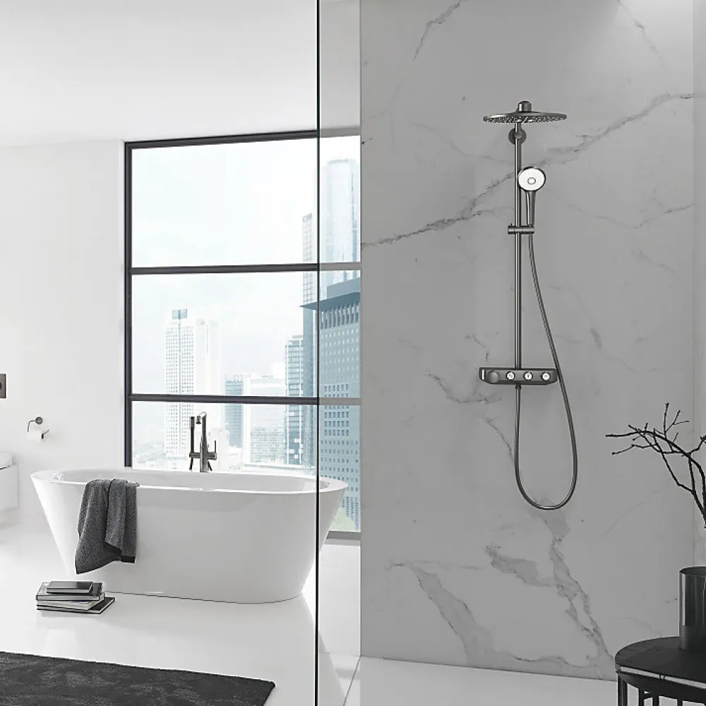 Grohe Colonne de douche XXL thermostatique Euphoria SmartControl System 310 Hard Graphite brossé 26507AL0