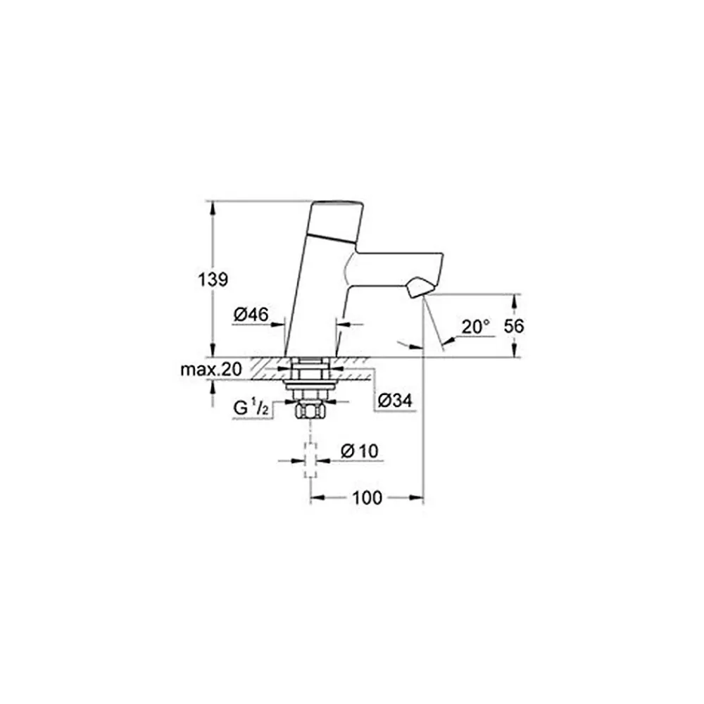 Robinet Lave-Mains|Grohe Concetto Robinet de lave-mains monofluide Taille XS (32207001)