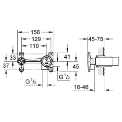 Accessoire De Robinet|Grohe Corps encastré pour mitigeur monocommande 32635000