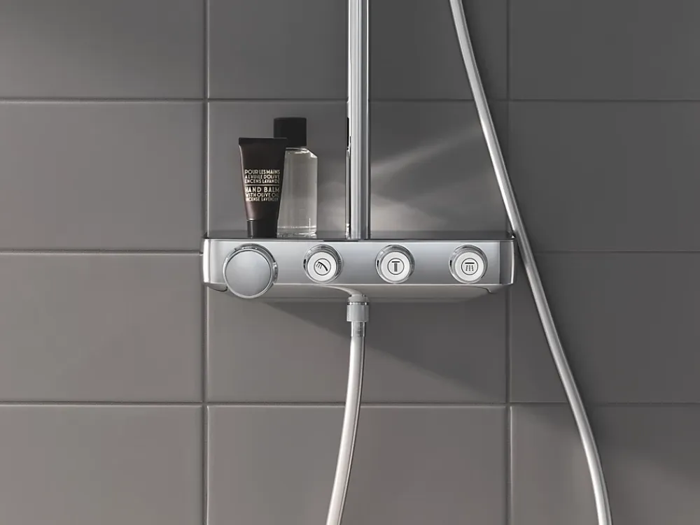 Colonne De Douche Hydromassante|Grohe Euphoria SmartControl System 310 Cube Duo Colonne de douche thermostatique (G-26508000)