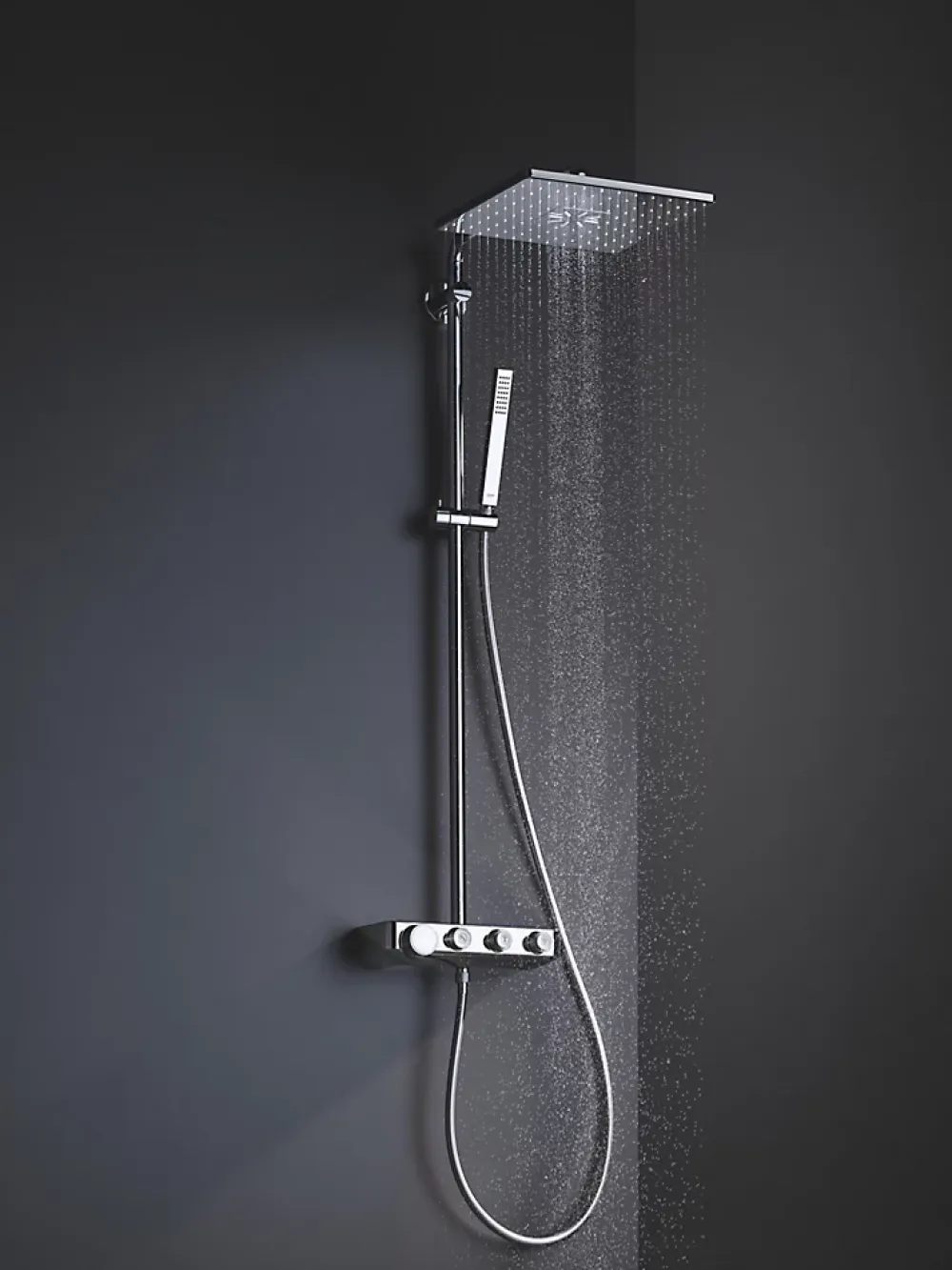 Colonne De Douche Hydromassante|Grohe Euphoria SmartControl System 310 Cube Duo Colonne de douche thermostatique (G-26508000)
