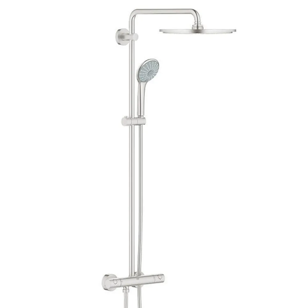Grohe EUPHORIA SYSTEM XXL 310 - Système de douche thermostatique pour montage mural, SuperSteel (26075DC0)
