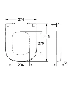 Grohe Euro Ceramic Siège abattant WC, blanc alpin (39330001)