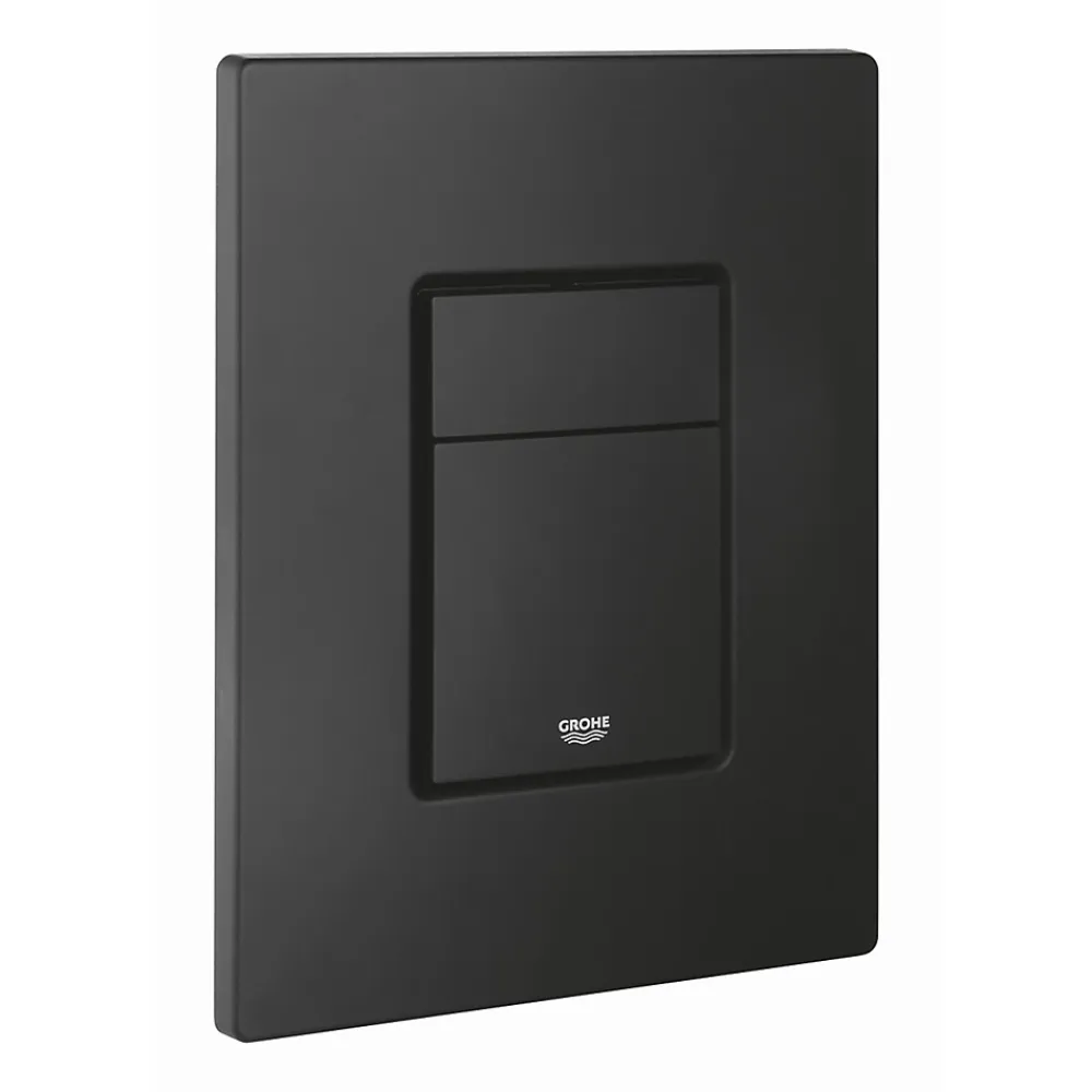 Wc Suspendu|Grohe Even Plaque de commande double touche, Technologie anti-empreintes, Noir mat (38966KF0)