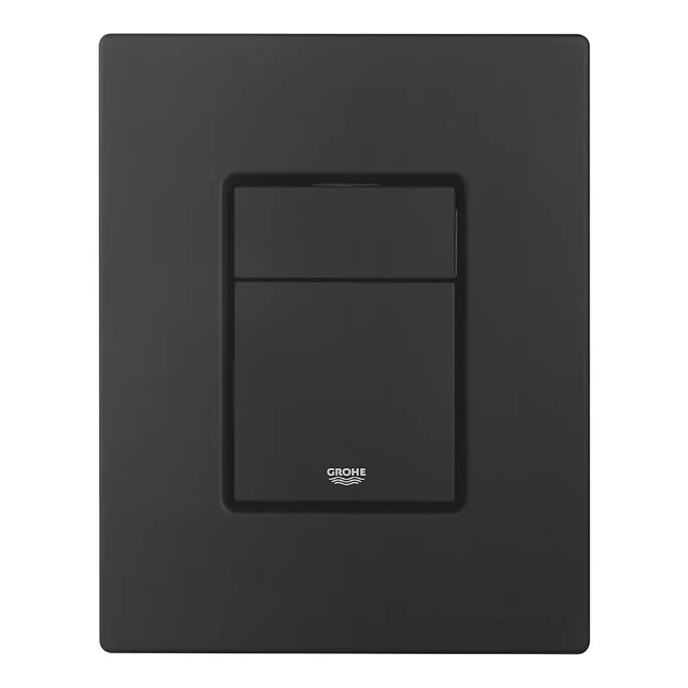 Wc Suspendu|Grohe Even Plaque de commande double touche, Technologie anti-empreintes, Noir mat (38966KF0)