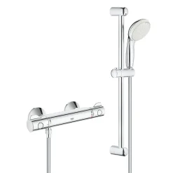 Colonne De Douche Thermostatique|Grohe Grohtherm 800 Mitigeur thermostatique douche 1/2" avec ensemble de douche, Chrome (34565001)