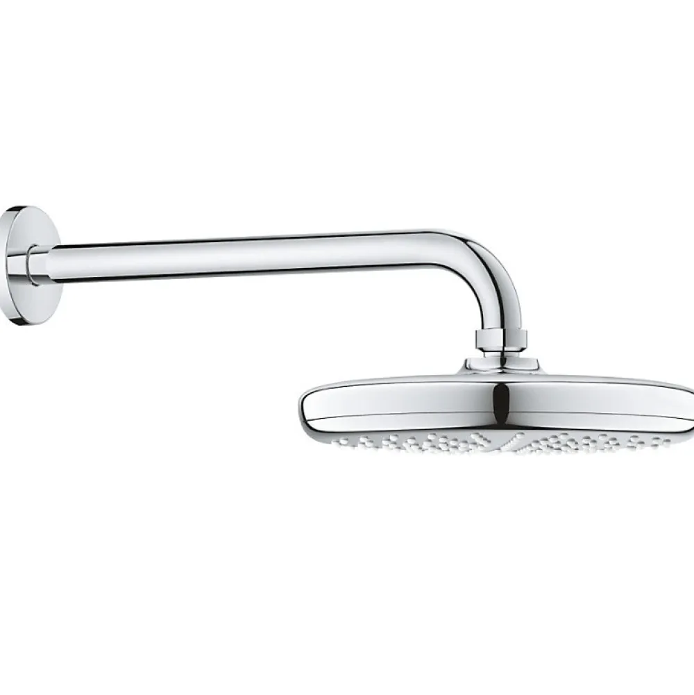 Grohe Grohtherm Set de douche encastré avec mitigeur thermostatique, douche de tête 210mm + Douchette avec support mural, Chrome