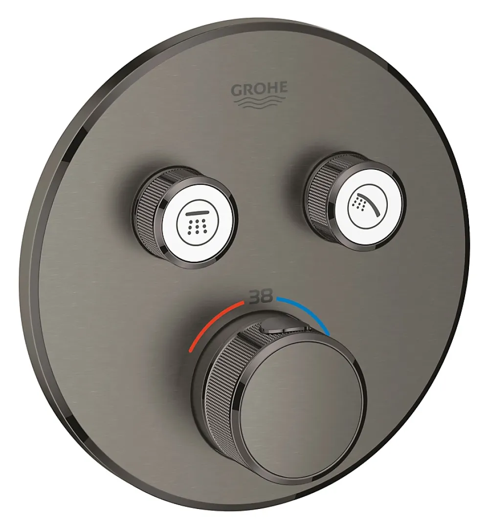 Colonne De Douche Sans Robinetterie|Grohe Grohtherm SmartControl Façade avec Mitigeur Thermostatique pour installation encastrée, 2 sorties (29119AL0)