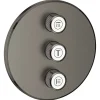 Grohe Grohtherm SmartControl Panneau de contrôle 3 sorties, Hard Graphite brossé (29122AL0)