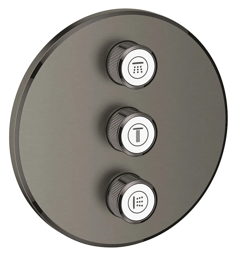 Grohe Grohtherm SmartControl Panneau de contrôle 3 sorties, Hard Graphite brossé (29122AL0)