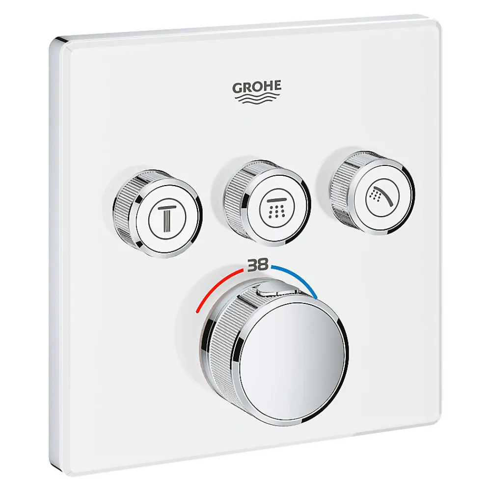 Grohe Grotherm Smartcontrol thermostatique encastré 3 sorties, blanc 29157LS0