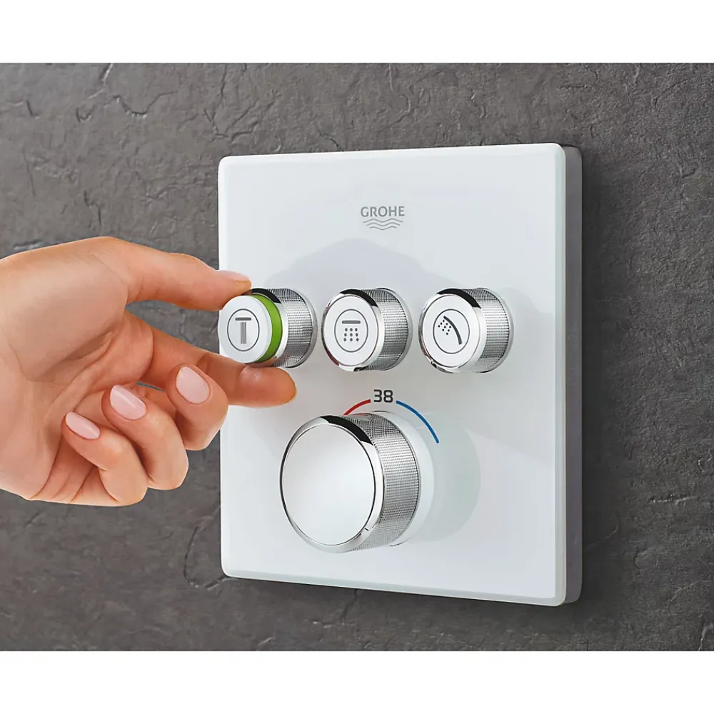 Grohe Grotherm Smartcontrol thermostatique encastré 3 sorties, blanc 29157LS0