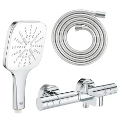 Robinet De Baignoire|Grohe Mitigeur bain douche Precision Get avec douchette 3jets Vitalio Smartactive 130 Cube et flexible 200cm