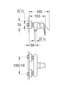 Robinet De Douche|Grohe Mitigeur Douche Monocommande EUROSTAR COSMOPOLITAN Chromé 32838000