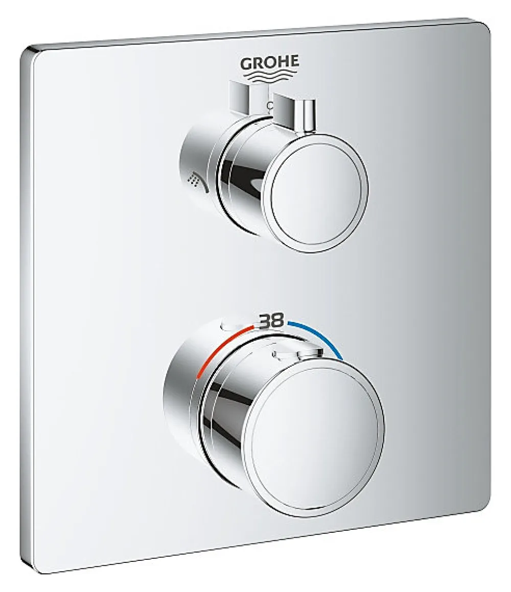 Colonne De Douche Sans Robinetterie|Grohe Mitigeur thermostatique de douche pour Bain/Douche, chrome (24079000)