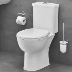 Grohe Pack WC à poser Bau Ceramic quickfix + Accessoires salle de bain Essentials Cube