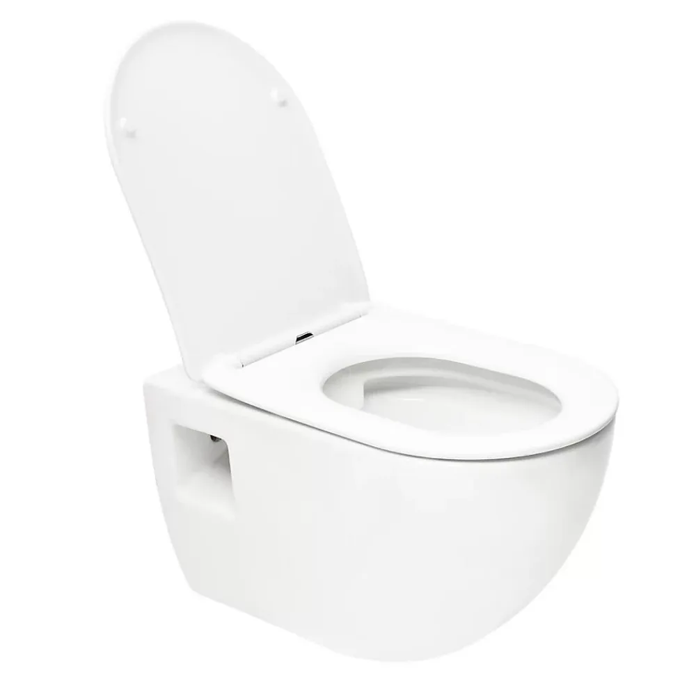Grohe Pack WC Bâti-support Rapid SL + WC sans bride SAT + Abattant SoftClose + Plaque Noir mat (RapidSL-Project-KF0)