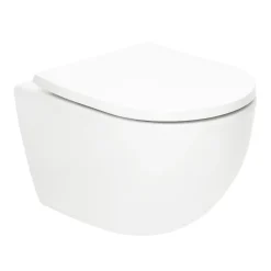 Wc Suspendu|Grohe Pack WC Bâti-support autoportant Rapid SL + WC SAT Tornado sans bride + Abattant SoftClose + Plaque chrome (PROTORNADO1)