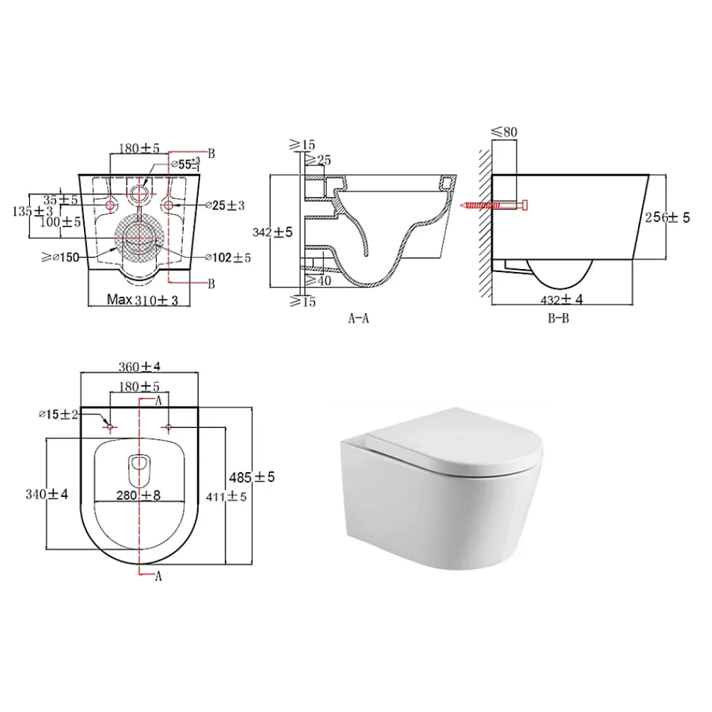 Grohe Pack WC Rapid SL + cuvette sans bride SAT, fixations cachées + plaque Skate chrome + Set habillage(RapidSL-SATrimless-sabo)