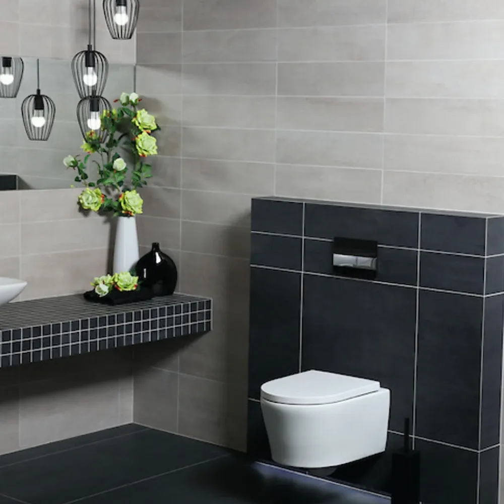 Wc Suspendu|Grohe Pack WC Rapid SL + Cuvette sans bride SAT, fixations invisibles + Plaque Noir mat (RapidSL082-SATrimless-KF0)