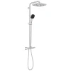 Colonne De Douche Hydromassante|Grohe Quickfix Colonne de douche thermostatique XXL Cube 250 + Douchette 2 jets, Chrome (26696022)