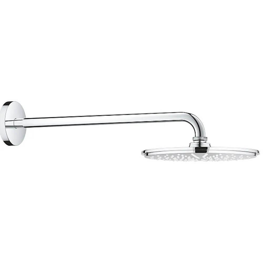 Colonne De Douche Sans Robinetterie|Grohe Rainshower Cosmopolitan 210 Ensemble douche de tête et bras 422 mm, 1 jet, Chromé (26171000)