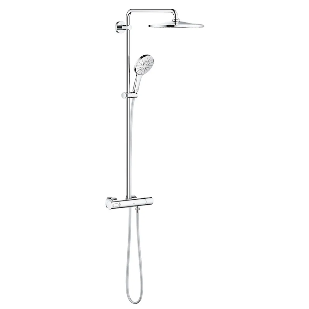 Colonne De Douche Hydromassante|Grohe Rainshower Smartactive 310, colonne de douche 2 en 1, avec mitigeur thermostatique,chrome (26648000)