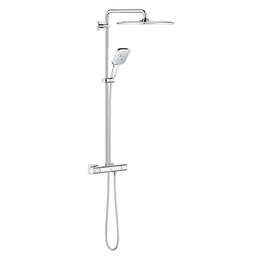 Colonne De Douche Thermostatique|Grohe Rainshower Smartactive 310, colonne de douche 2 en 1, avec mitigeur thermostatique, chrome (26652000)