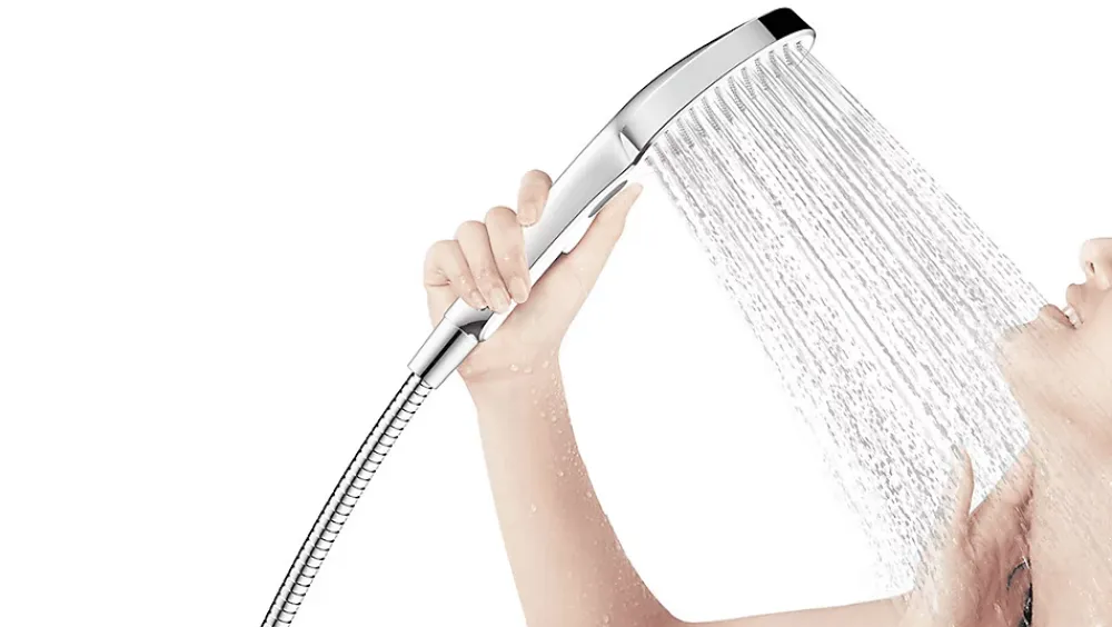 Colonne De Douche Sans Robinetterie|Swiss Aqua Technologies /Grohe Set de douche avec mitigeur + Douchette 3 jets barre avec curseur + Douche de tête XXL 254 mm Chrome