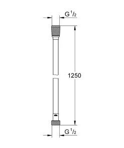 Pommeau De Douche, Flexible Et Barre De Douche|Grohe Silverflex Flexible de douche 1250 mm, Cool Sunrise (28362GL0)
