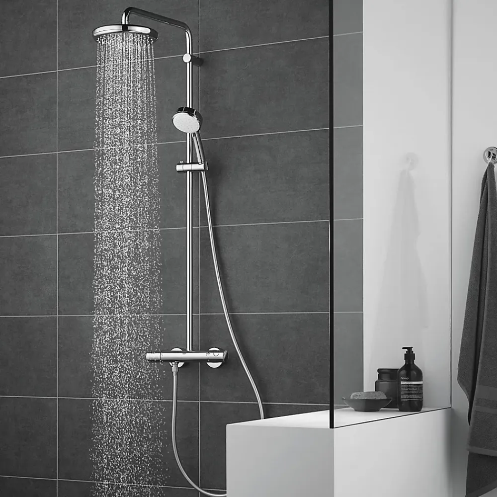 Colonne De Douche Thermostatique|Grohe Tempesta Cosmopolitan System 210 Colonne de douche thermostatique 27922001