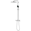Grohe Vitalio Comfort 250 Colonne de douche avec mitigeur thermostatique + Douche de tête + Douchette 2 jets, chrome (G26696001)