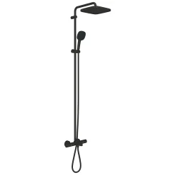 Grohe Vitalio Comfort 250 colonne de douche thermostatique bain/douche + douche de tête + douchette à main, noir mat (G269842431)