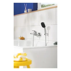 Pommeau De Douche, Flexible Et Barre De Douche|Grohe Vitalio Comfort 110 Set de douche avec support mural + Douchette 2 jets, chrome (G26399001)