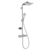 Colonne De Douche Hydromassante|Hansgrohe Colonne de douche avec mitigeur thermostatique + Douche de tête Crometta E 240 + Douchette 2 jets + Porte savon