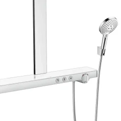 Colonne De Douche Thermostatique|Hansgrohe Colonne de douche 460 2 jets avec mitigeur thermostatique blanc/chromé Rainmaker Select
