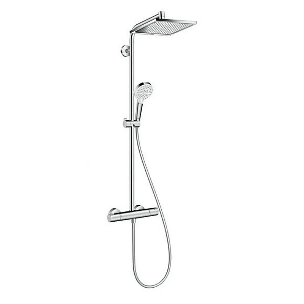 Colonne De Douche Thermostatique|Hansgrohe Crometta E 240 1 jet EcoSmart Colonne de douche Showerpipe (HG-27281000)