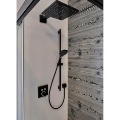 Colonne De Douche Sans Robinetterie|Hansgrohe Douche de tête Raindance E300, 1 jet avec bras de douche, noir mat (26238670)