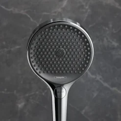 Pommeau De Douche, Flexible Et Barre De Douche|Hansgrohe Douchette à main 130 3 jets chromé Rainfinity 26864000