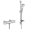 Colonne De Douche Sans Robinetterie|Hansgrohe Ecostat Pack Mitigeur Thermostatique + Set de douche Crometta Vario avec porte-savon (13211000-Crometta2)
