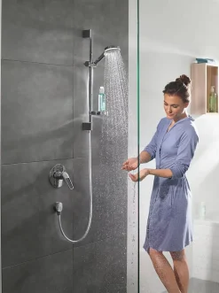 Colonne De Douche Sans Robinetterie|Hansgrohe Logis Pack Mitigeur monocommande + Set de douche Crometta Vario avec porte-savon (71600000-Crometta2)