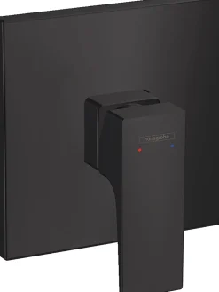 Hansgrohe Metropol Set de finition pour mitigeur douche encastré, poignée manette, Noir mat (32565670)