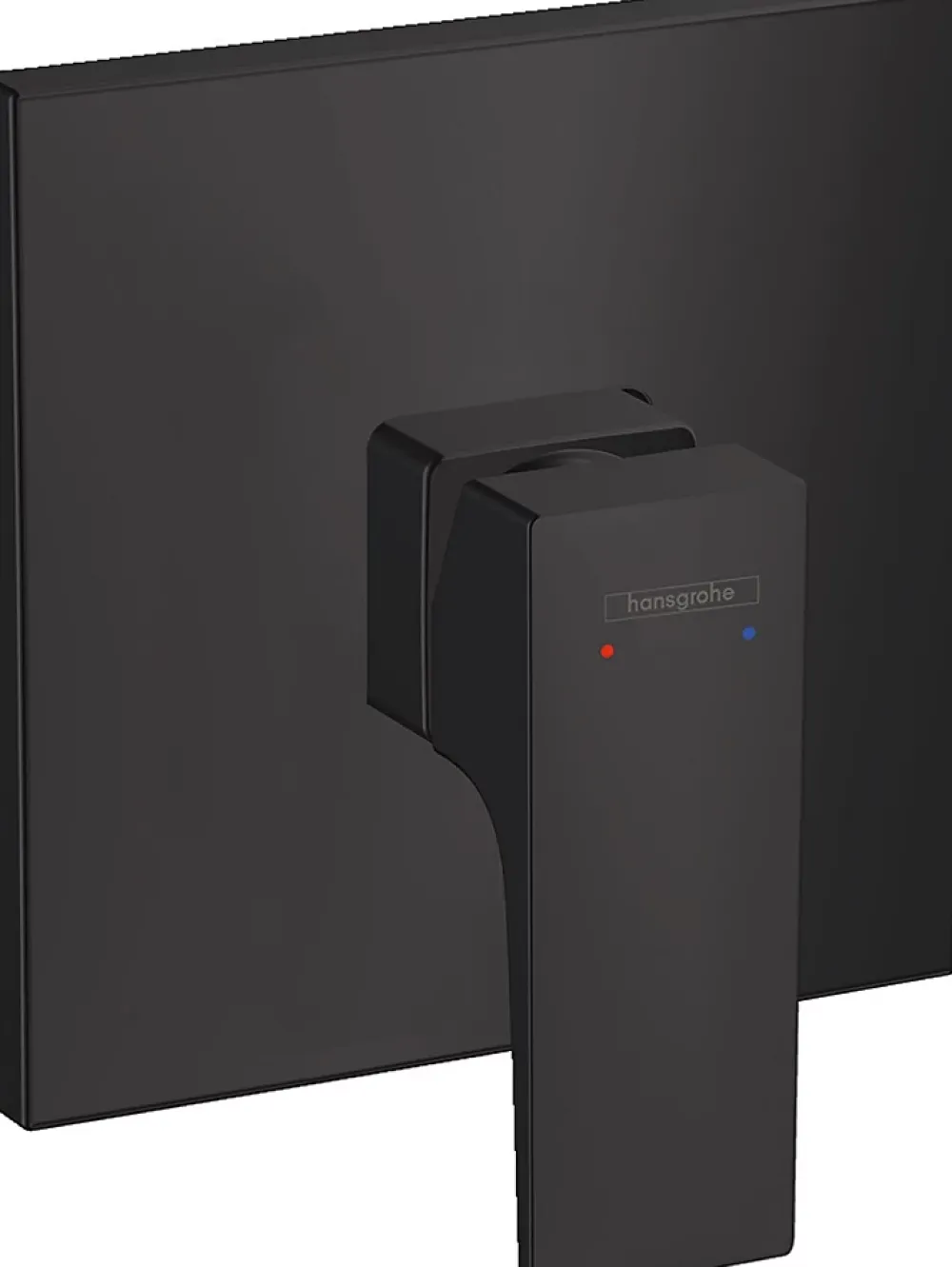 Hansgrohe Metropol Set de finition pour mitigeur douche encastré, poignée manette, Noir mat (32565670)