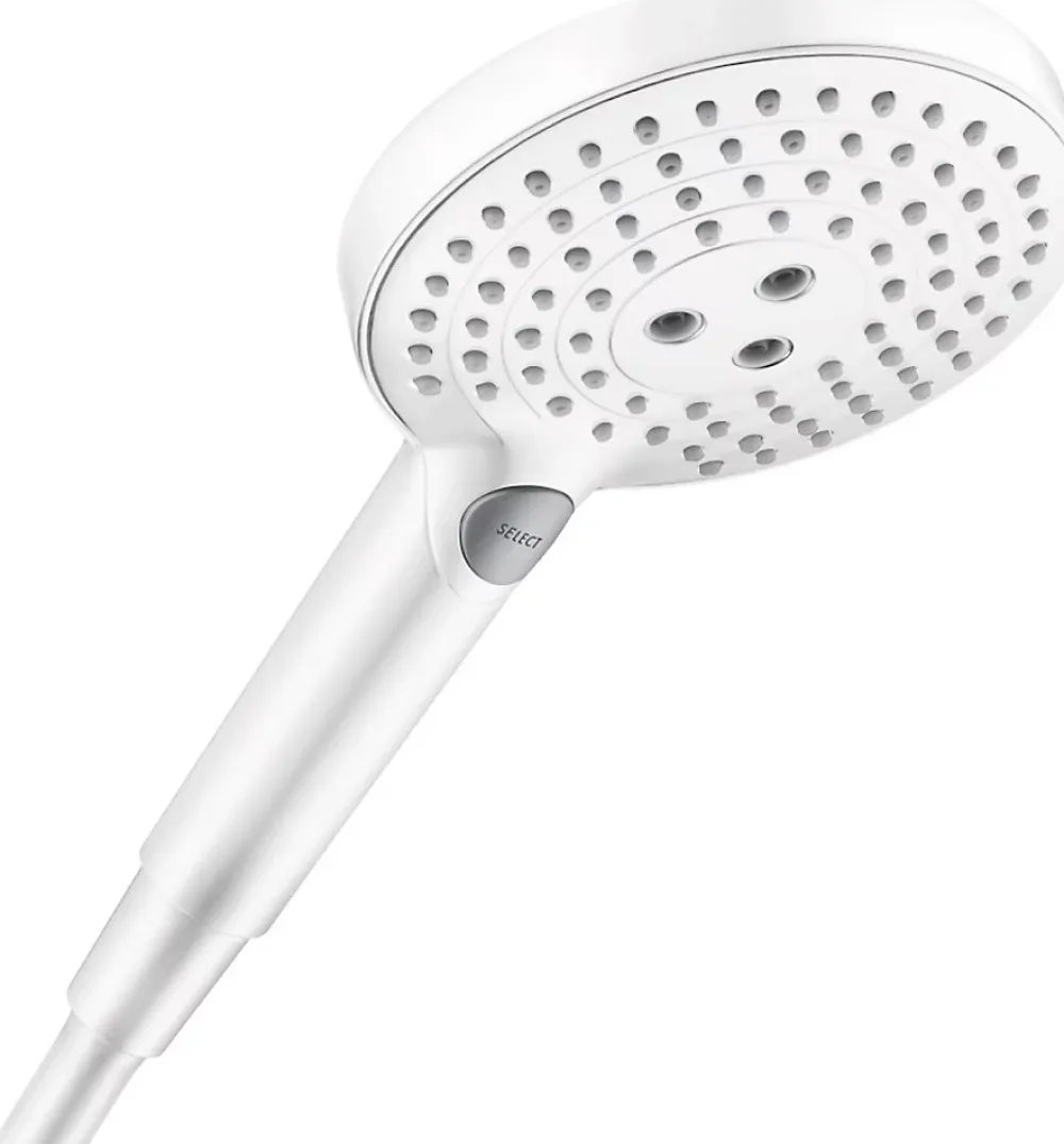 Pommeau De Douche, Flexible Et Barre De Douche|Hansgrohe Raindance Select S Douchette à main 120 3 jets, Blanc mat (26530700)