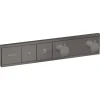 Hansgrohe RainSelect Module thermostatique encastré noir chromé brossé avec 2 fonctions (15380340)
