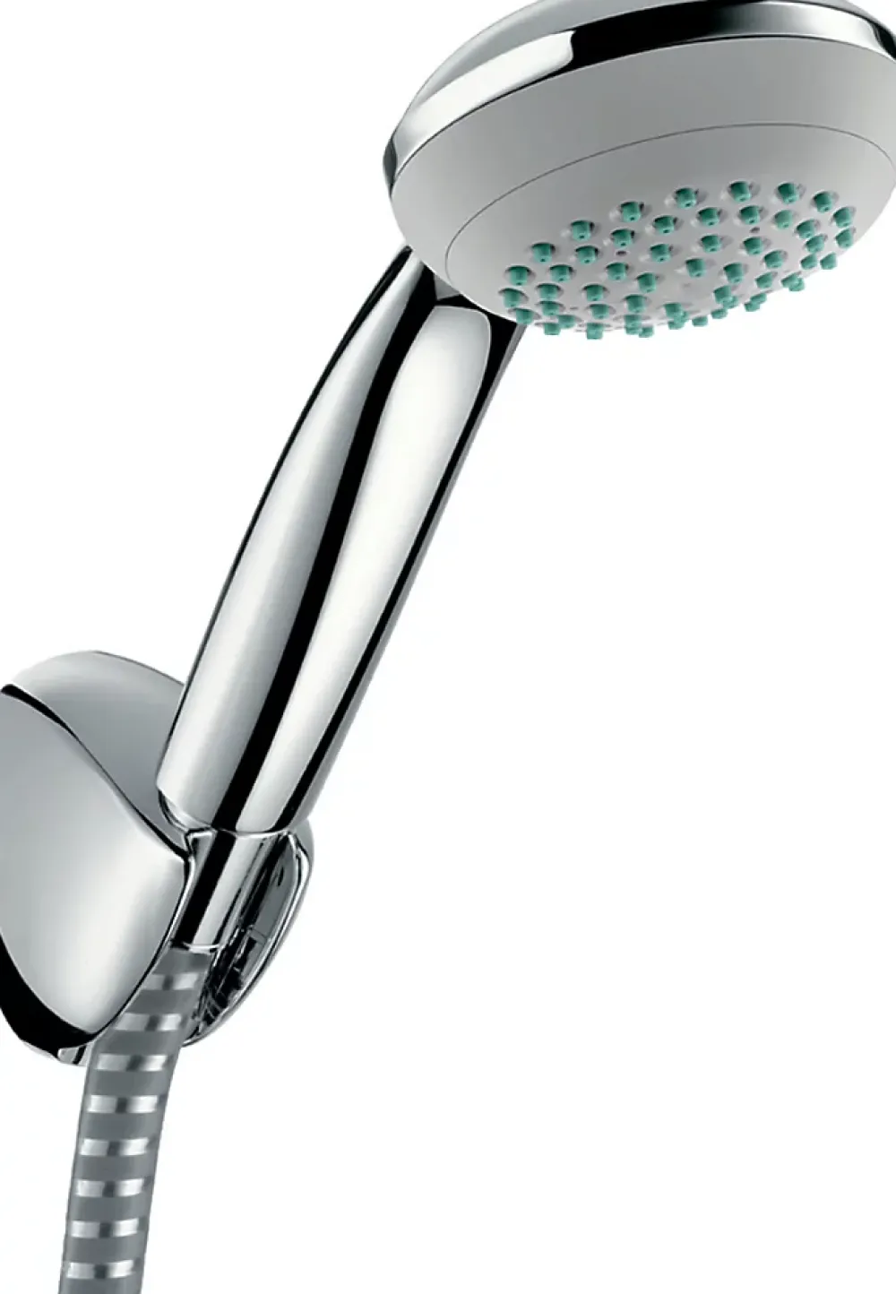 Colonne De Douche Sans Robinetterie|Hansgrohe Set de douche Mitigeur Logis + Douchette à main 1 jet + Flexible + Support mural, Chrome (71600000-PORTER)