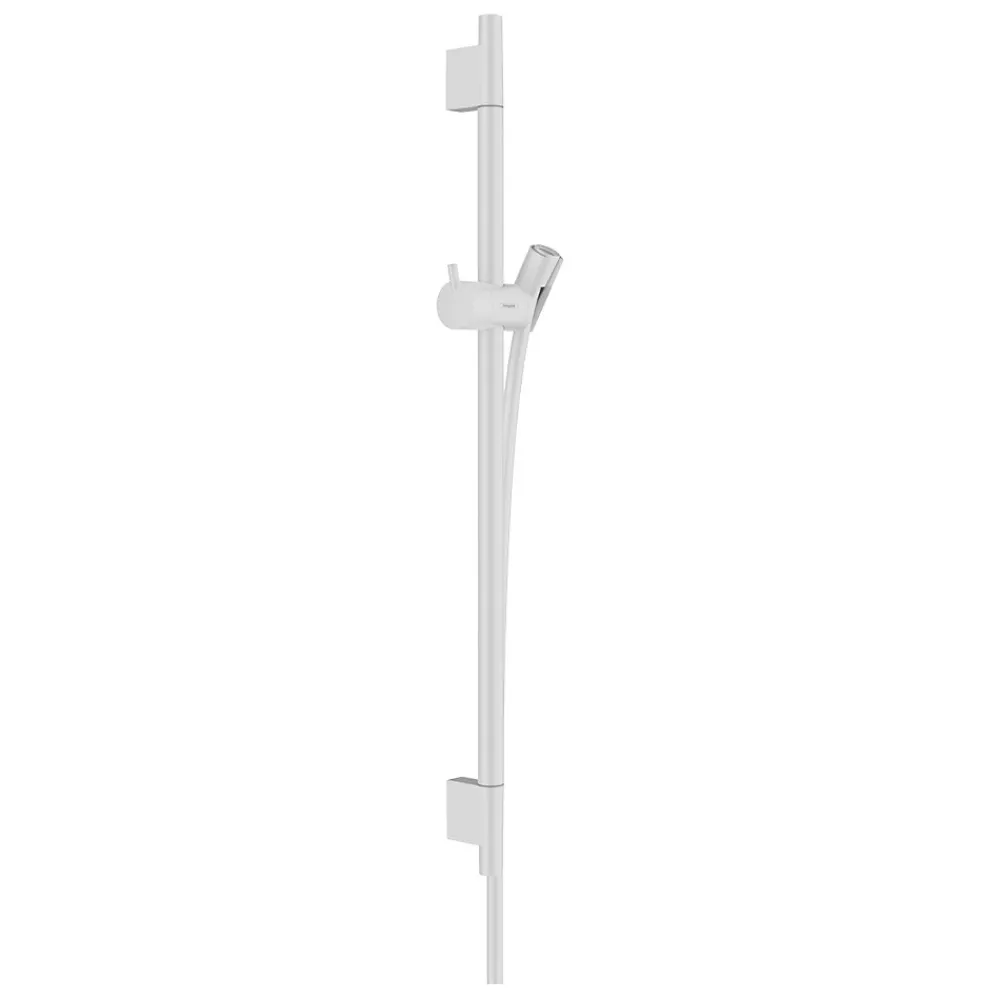Pommeau De Douche, Flexible Et Barre De Douche|Hansgrohe Unica Barre de douche S Puro 65 cm avec flexible de douche, Blanc mat (28632700)